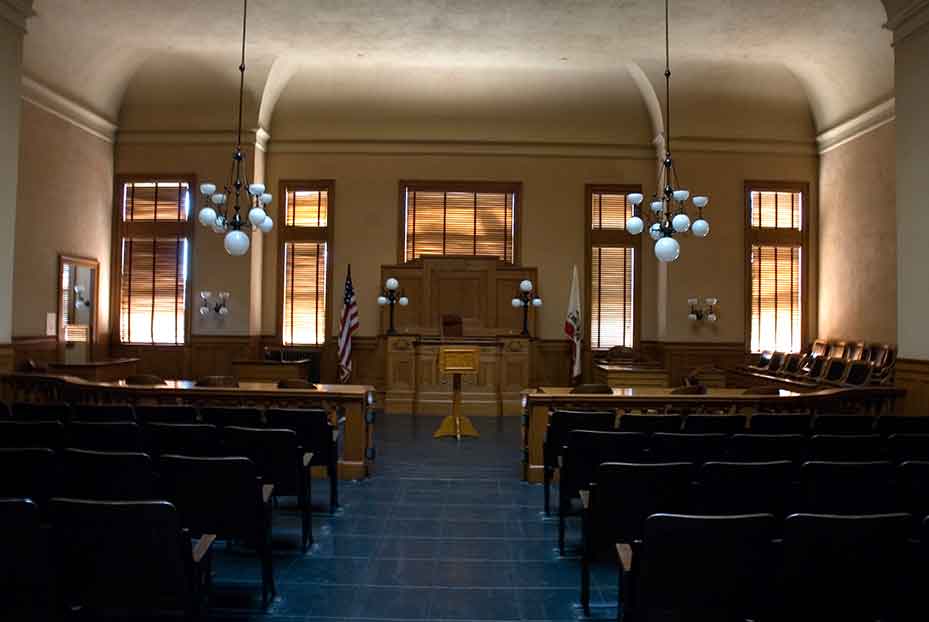 Empty-courtroom